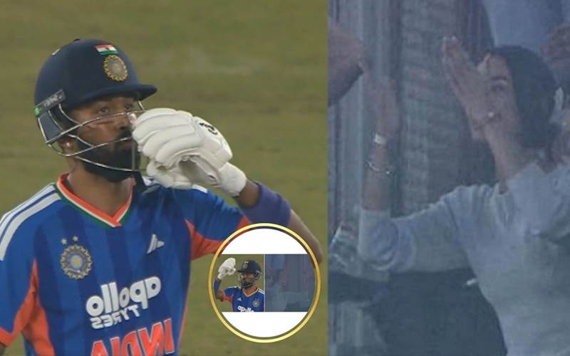 ہاردک نے طوفانی اننگز کے بعد کس کو دی فلائنگ کس ؟ 